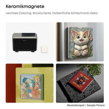 eufyMake Kühlschrank Magnete aus Keramik, 57x57 mm, 60 Stück